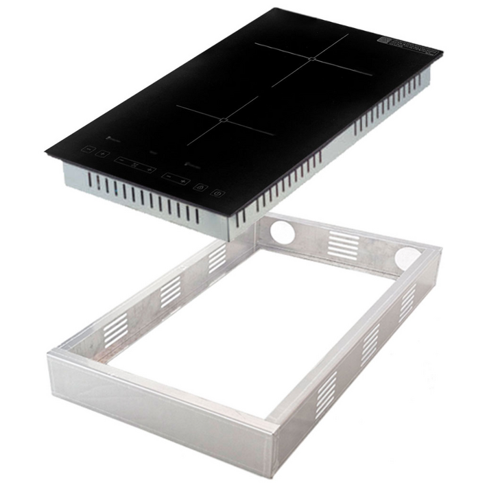 2구 인덕션 하이라이트 케이스 스탠드 프레임 하츠 웰치 전기레인지 sk매직 삼성 거치대 나비엔매직 파세코 엘지 하이브리드 호환 루미스 프리스탠딩 무타공, 일반형, 2구7cm528X308