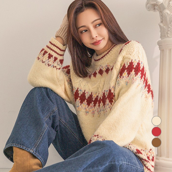 부루앤쥬디 여성용 G 노르딕 솔다이아 니트 ORAPO502B 부루앤쥬디 여성용 G 노르딕 솔다이아 니트 ORAPO502B