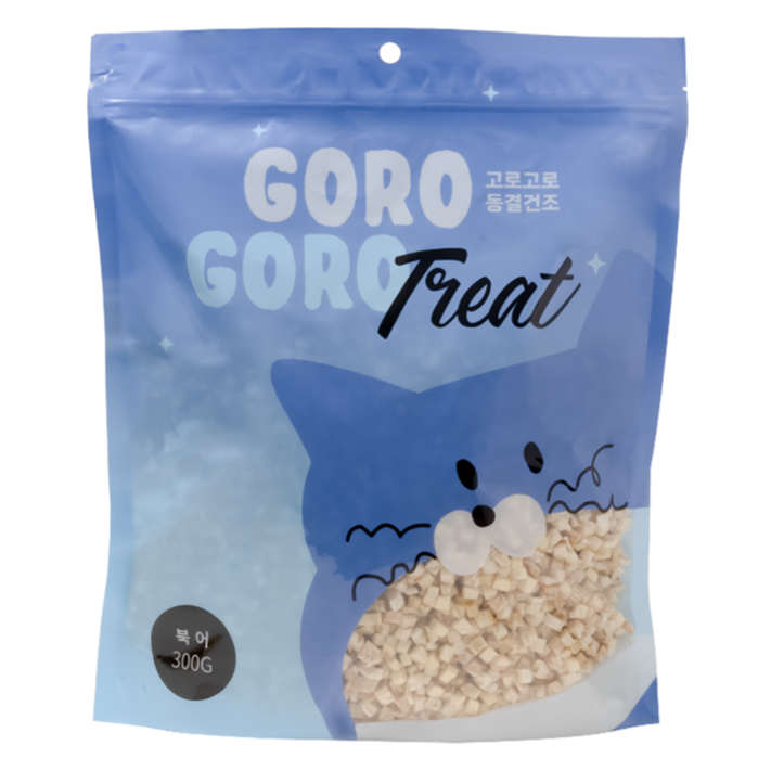 gorogoro 반려동물 대용량 동결건조 미니트릿, 1개, 300g, 북어 gorogoro 반려동물 대용량 동결건조 미니트릿, 1개, 300g, 북어