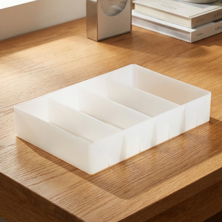 마메 칸막이 반투명 다용도 수납 정리함 특대형