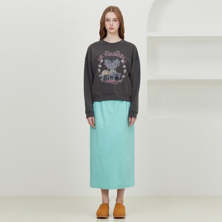 써스데이아일랜드 하트 모티브 스웻셔츠 T252MST136W 258928