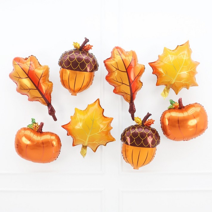 파티짱 파티 풍선 세트 바다 여름 가을 채소 야채 농장, 1세트, 가을단풍잎