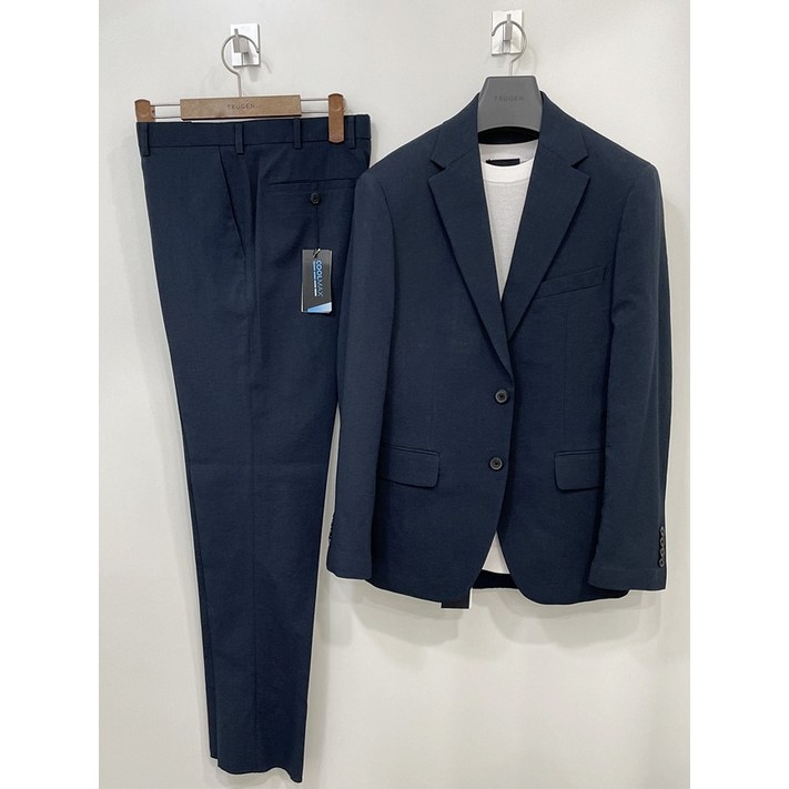 트루젠 남자 여름 쿨맥스 신축성 좋은 다크 그린 컬러 캐주얼 정장 셋업 양복 세트  세미 정장JK