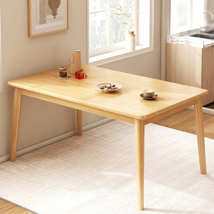 FONOW  식탁 심플 홈리스 우드 테이블 1200mm