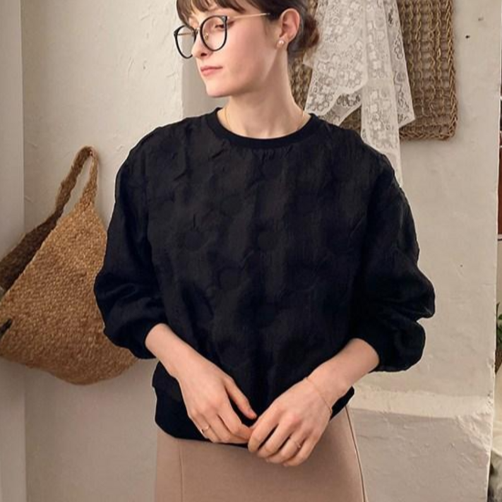 메리브 고트레이스맨투맨 여성맨투맨 부드러운 여성티셔츠 블라우스 3color