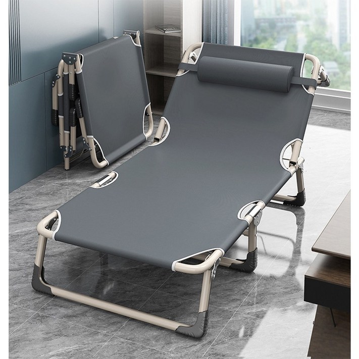 휴대용 접이식 침대 1인용 캠핑 사무실