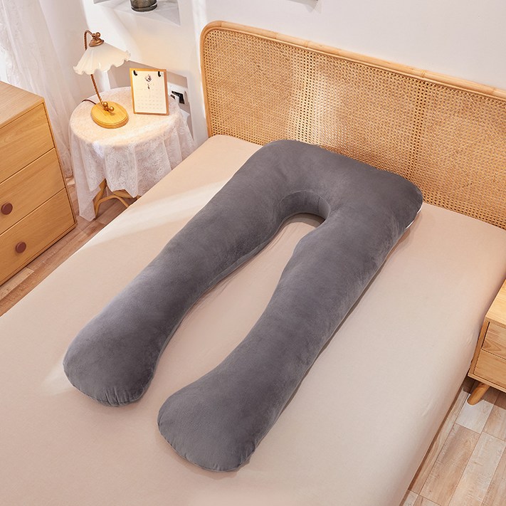 JP 데일리파파 U형바디필로우 꿀잠 베개 바디쿠션, 그레이솜1kg