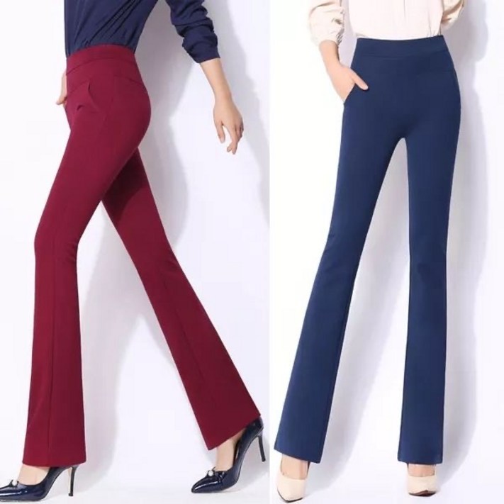 빌리즈빈 나팔부츠컷팬츠 가을 여성 나팔 슬림바지 7331