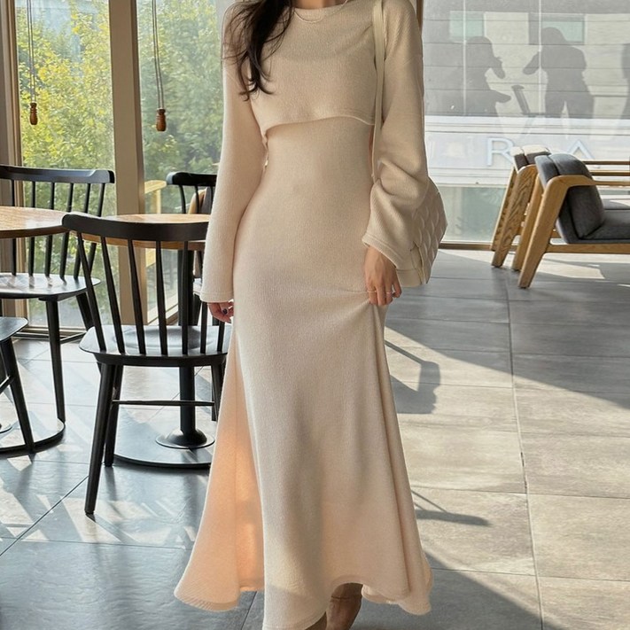 떳다그녀 메이피 니트 원피스 세트