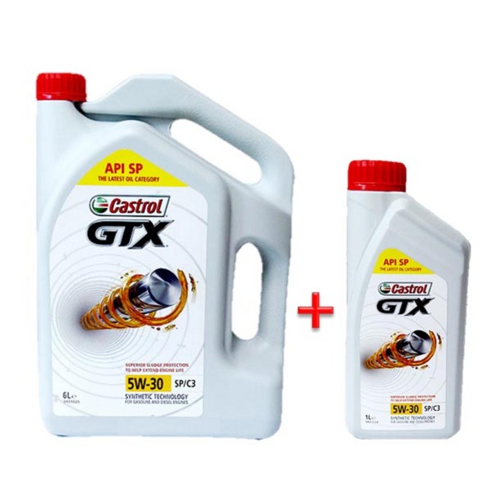 캐스트롤 GTX SP C3 5W30 6L 1개  1L 1개 디젤 엔진오일