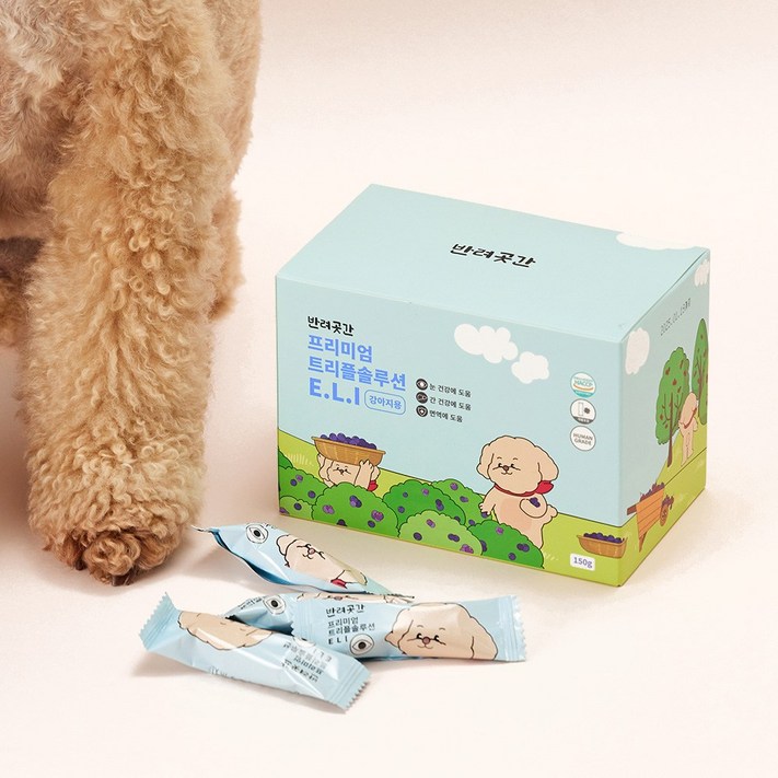 반려곳간 강아지 눈 영양제 프리미엄 트리플솔루션 E.L.I 루테인 백내장 간 면역력 항산화, 3개, 눈물 개선눈건강
