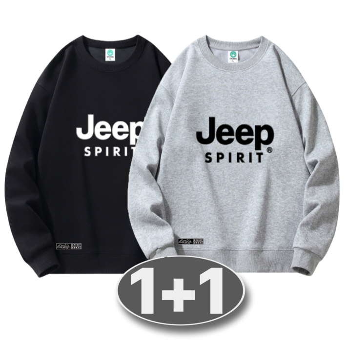 11JEEP SPIRIT 지프 남자 여성 맨투맨 면 100 오버핏 면티 긴팔티 티셔츠