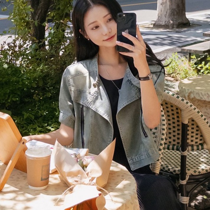 마이더스비 마브 노카라 데님 숏자켓