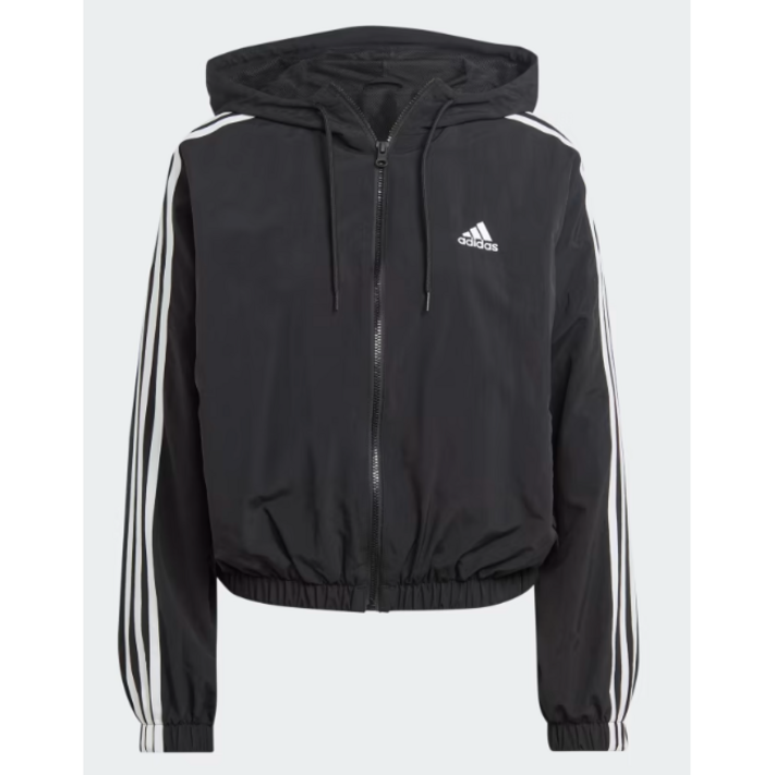 아디다스 여성 삼선 크롭바람막이