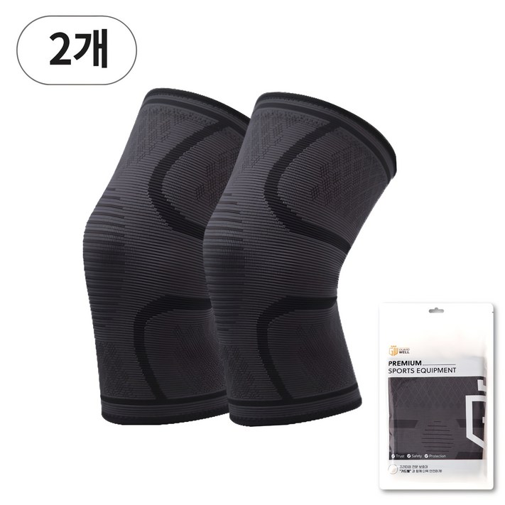 가드웰 편안한 무릎보호대, 2개, 블랙 가드웰 편안한 무릎보호대, 2개, 블랙