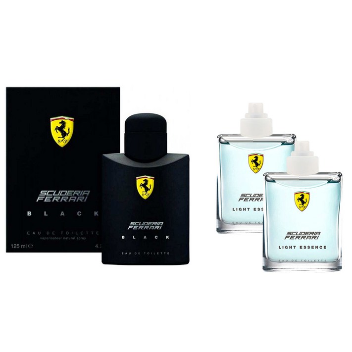 공식수입 페라리 블랙 오 드 뚜왈렛 125ml 페라리 라이트 에센스 75ml  페라리 라이트 에센스 75ml 세트