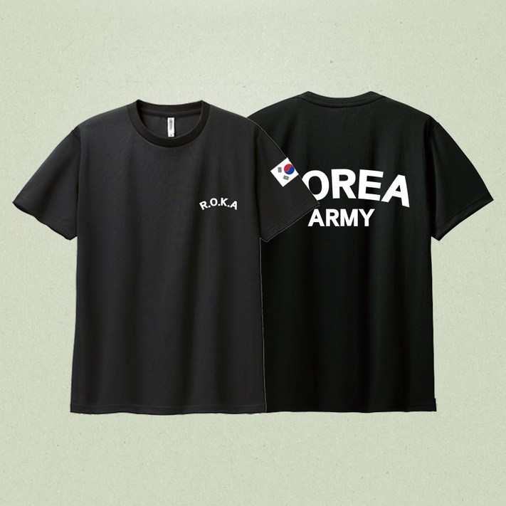 ROKA 로카티 코리아아미 반팔 기능성 티셔츠 빅사이즈 5종 컬러 육군 2P