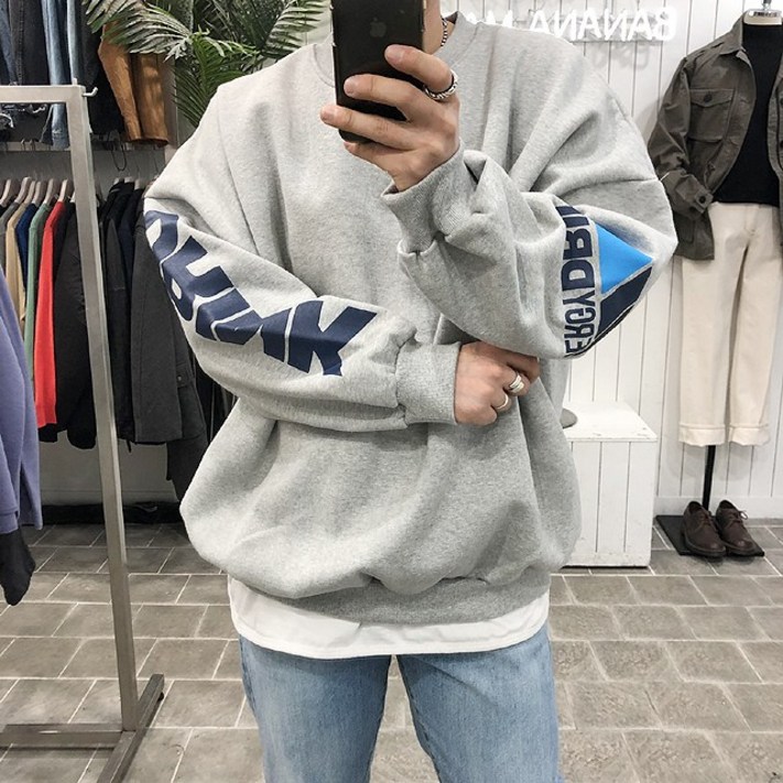 바나나마켓 기모 에너지 남자 오버핏 맨투맨 바나나마켓 기모 에너지 남자 오버핏 맨투맨