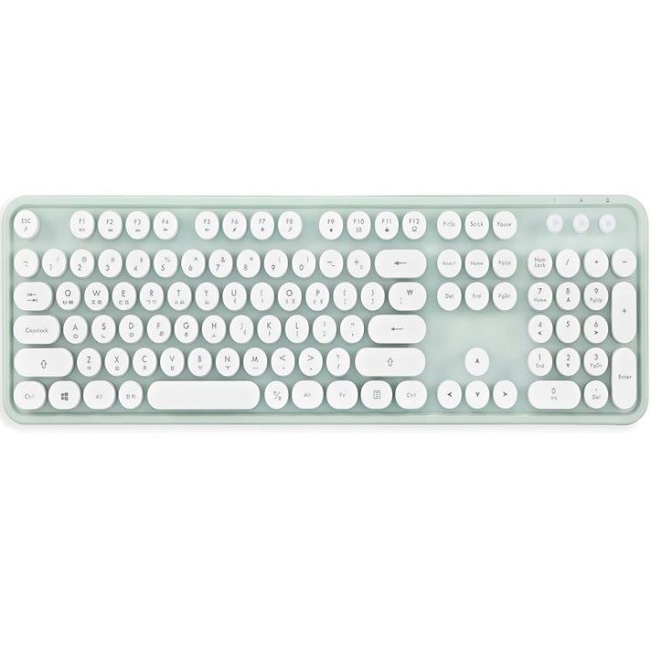 엑토 레트로 무선 일반형 키보드, 민트, KBD48 엑토 레트로 무선 일반형 키보드, 민트, KBD48