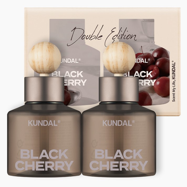 쿤달 퍼퓸 차량용 방향제 75ml 본품 2p  우드볼 스틱 2p 세트