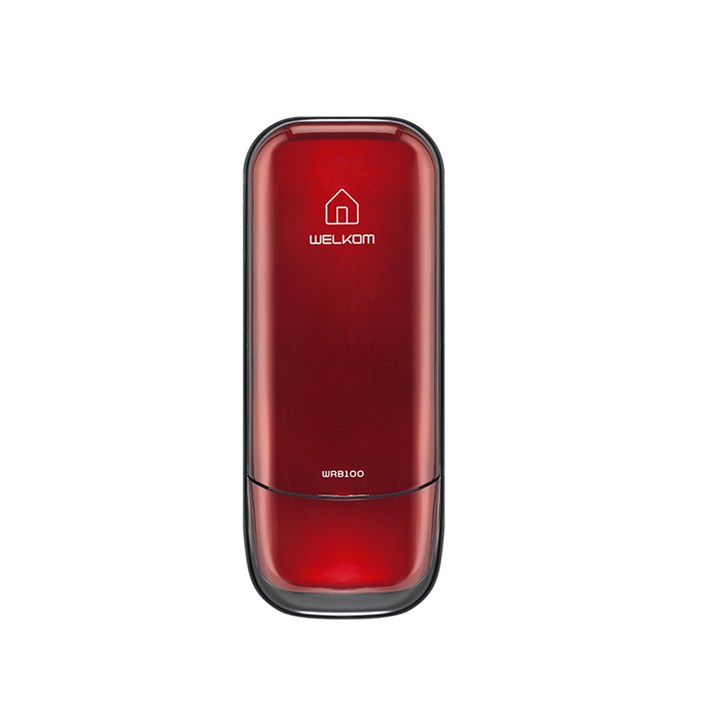 웰콤 번호전용 보조키형 디지털도어락 레드 WRB100