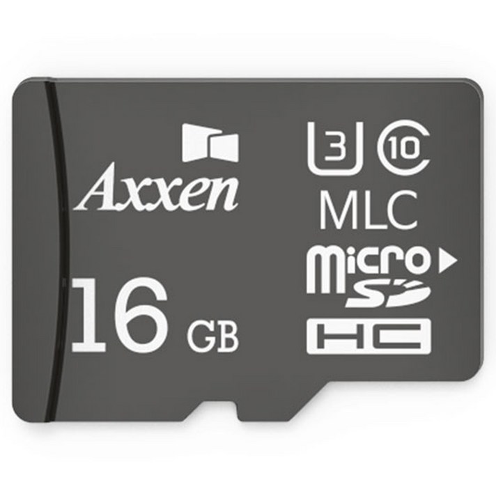 아이나비메모리카드 액센 블랙박스용 Black 마이크로 SD 카드 Class10 U3 MLC, 16GB