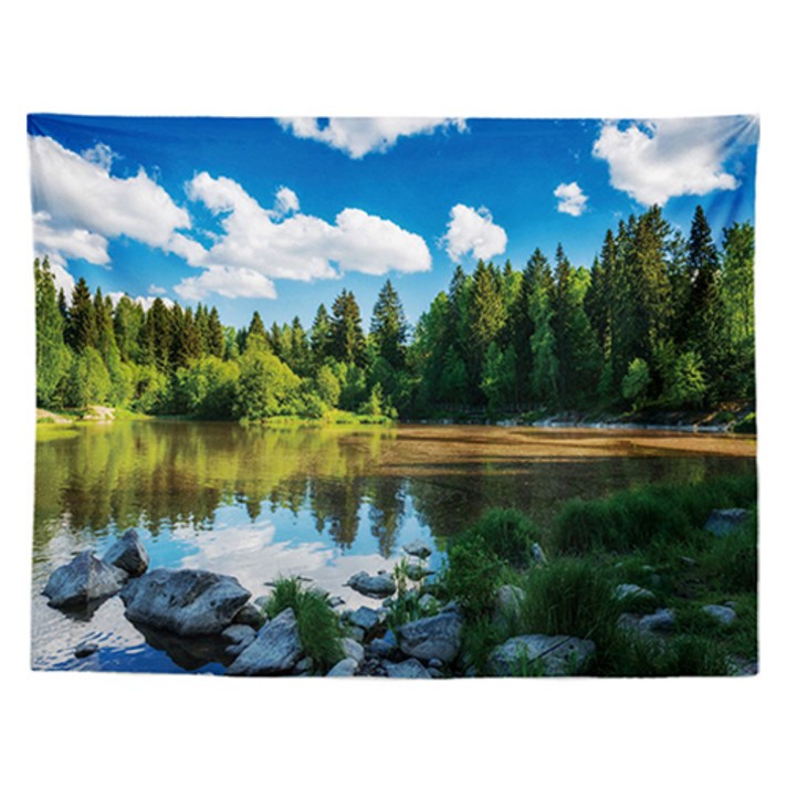 홈플로우 평온한 자연 숲 풍경 홈인테리어 태피스트리