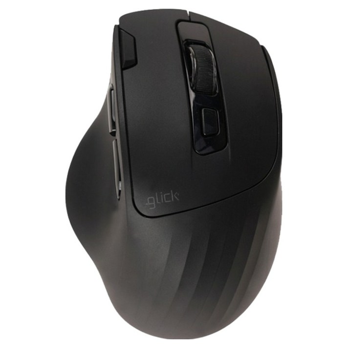 지클릭커 오피스프로 버티컬 OP55 두툼머핀 무소음 블루투스 유무선 마우스, 블랙, 단일상품