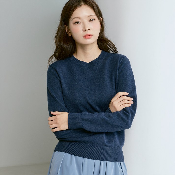 210에디트 남녀공용 라운드넥 말랑 니트 ZZ4SW070