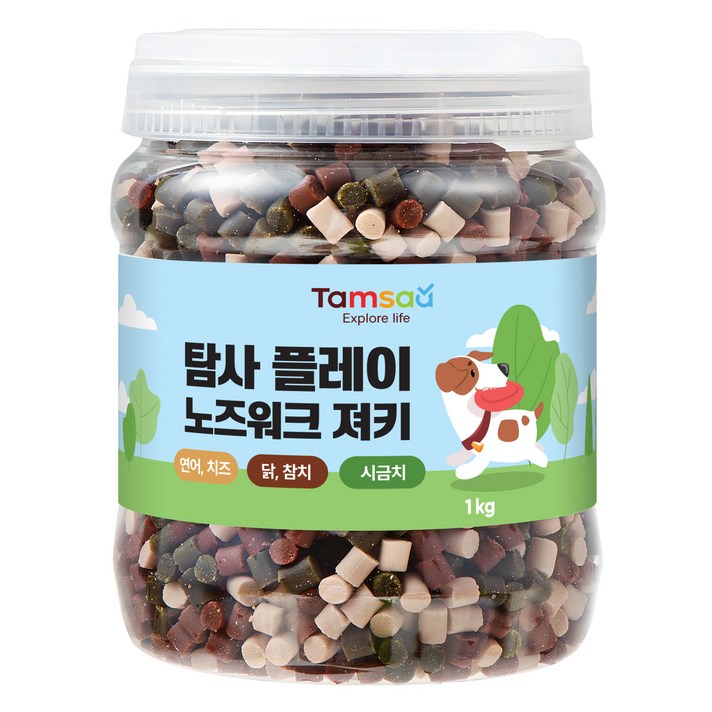 탐사 강아지 간식 플레이 노즈워크 말랑 져키 혼합맛 1kg 탐사 강아지 간식 플레이 노즈워크 말랑 져키 혼합맛 1kg