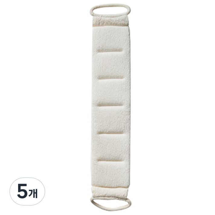 아이르 힐링 롱 바디 스크러버 11 x 72 cm, 스노우, 5개, 1개입