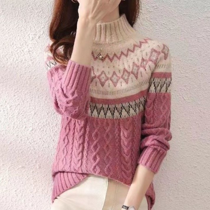 슈퍼픽 구카폴라니트 흔하지않은 가을 겨울 도톰 터틀넥 루즈핏 니트티