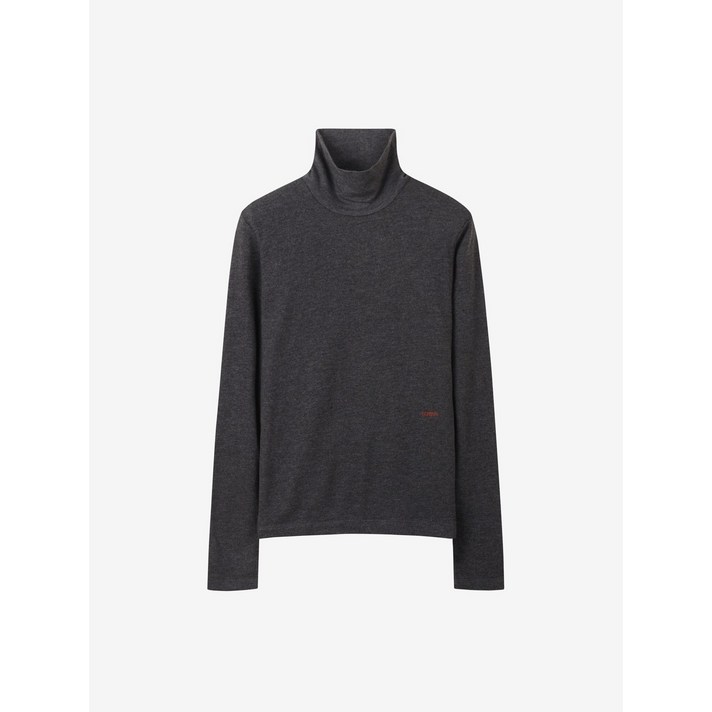 씨씨콜렉트 중계점 엠브로이더리 레터링 하이넥 슬림핏 티셔츠 E254PSM136 여성 겨울 폴라 이너티