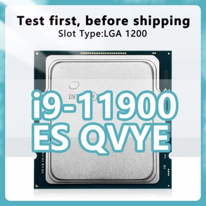 코어 i911900 ES QVYE CPU, Z590 마더보드용 11 세대 프로세서 소켓, LGA1200, 8 16 스레드, 1.8GHz, 16MB 코어 i911900 ES QVYE CPU, Z590 마더보드용 11 세대 프로세서 소켓, LGA1200, 8 16 스레드, 1.8GHz, 16MB