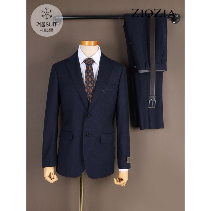 지오지아 네이비 캐시 블렌드 스트레치 정장세트  AAC4SB1401 AAC4SP1401 DNV