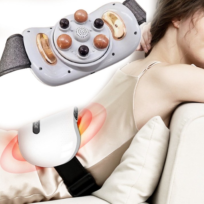 허리마사지기 전기온열찜질기 휴대용 장운동 돌전기 온열 복부 마사지기