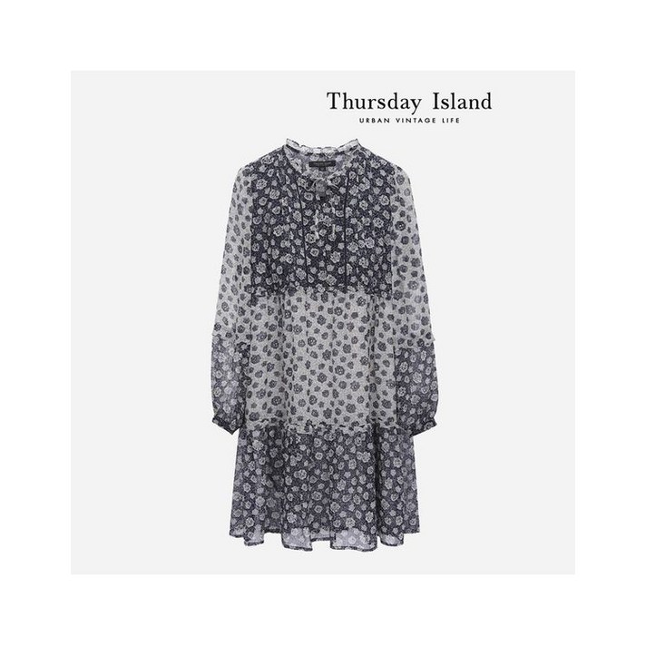 써스데이아일랜드 Thursday Island 컬러 믹스 쉬폰 미니 원피스T234MOP266W 739110