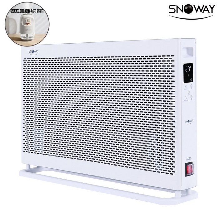 스노웨이 디지털 전기 컨벡터 히터 화장실 컨벡션히터 대류식 난방기 리모컨 스탠드 벽걸이, 컨벡션 화이트