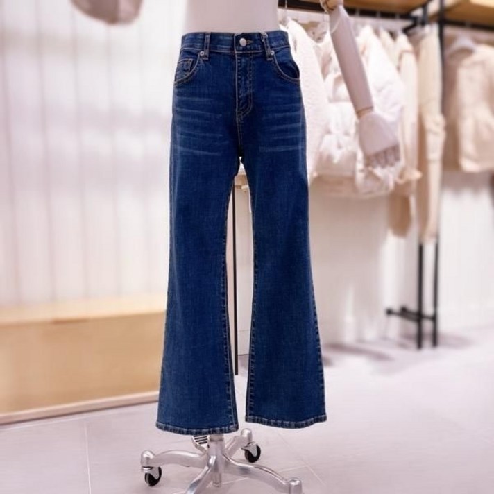 SK1DPF454진청 세미 부츠컷 데님팬츠