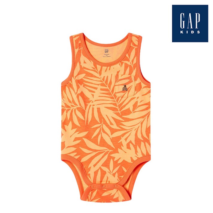 갭키즈 패턴드 코튼 포켓 바디수트857414009DOR