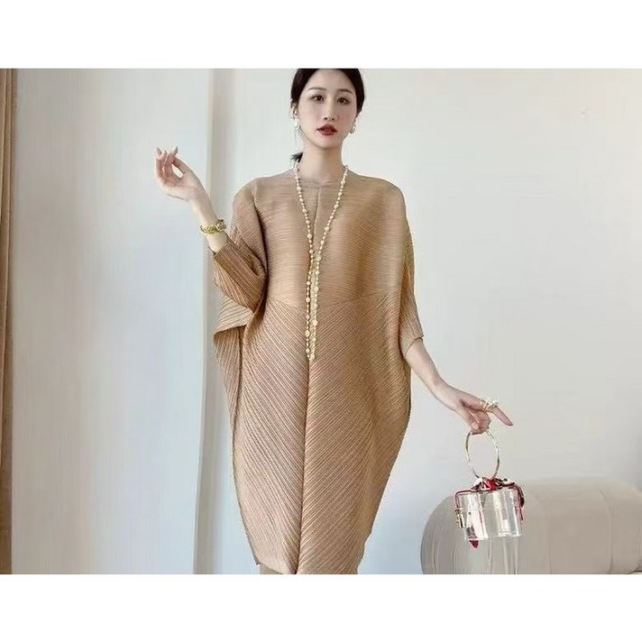 패션 트렌드플리츠원피스 일본 주름옷 고급 가오리핏 여름 원피스