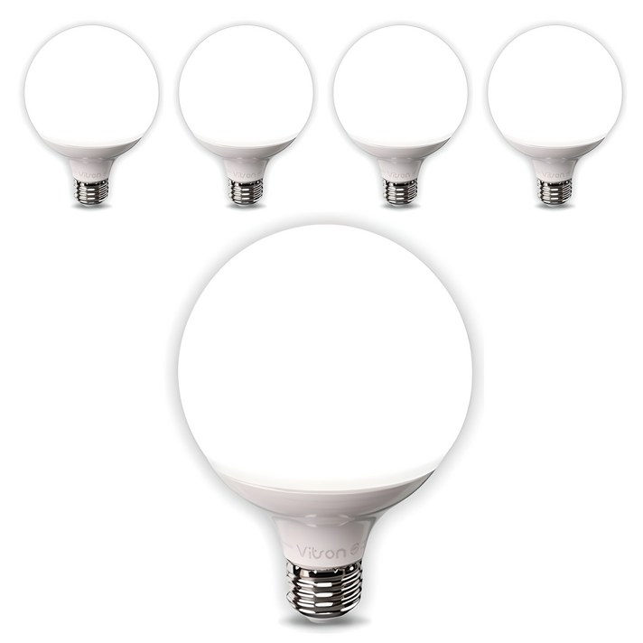 비츠온 볼구 숏타입 LED 전구 화이트 G95 12W