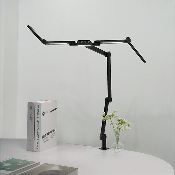 룩스베러 STDL04 스탠드 삼성 시력보호 와이드 책상스탠드, 블랙