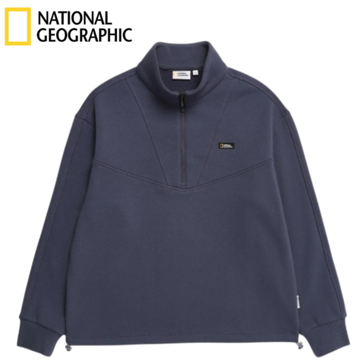 당일출고 내셔널지오그래픽 여성 크롭 반집업 맨투맨 등산 골프 겨울 기모 티셔츠