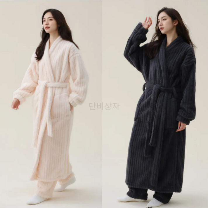 고급 호텔 극세사 수면 목욕 샤워 가운 겸 커플잠옷