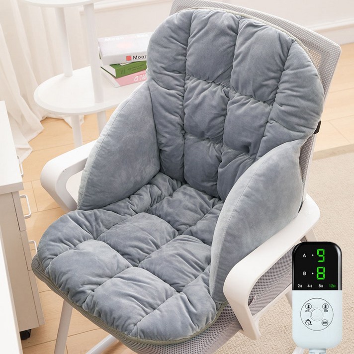 온열 등받이 방석 사무실용 전기쿠션 자동온도조절 허리보온 온열시트 겨울필수템
