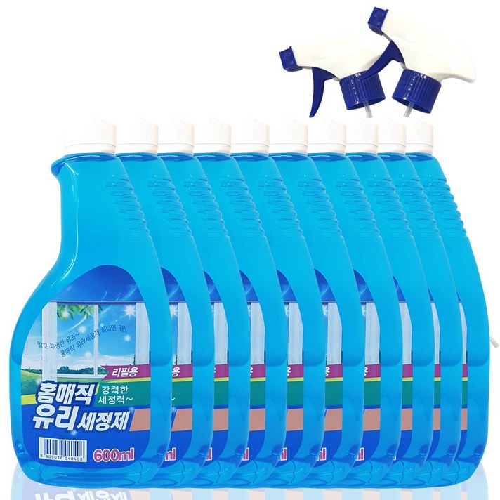 맑은나라 유리세정제 600mlX10개입 리필형 스프레이 2개 증정, 10개, 600ml 맑은나라 유리세정제 600mlX10개입 리필형 스프레이 2개 증정, 10개, 600ml