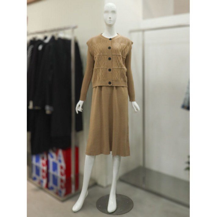 오조크베스트 라운드 니트 원피스 세트FOSWCZA511P 2025948