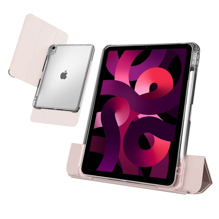 케노 아이패드 에어6세대 13인치 M2 프로6세대 5세대 12.9 세로거치 애플펜슬수납 충전 더블 투명케이스