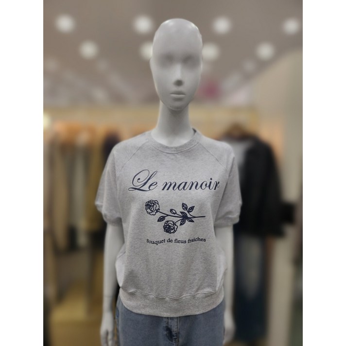 플라스틱아일랜드 프린트반팔맨투맨티셔츠PR2CH901